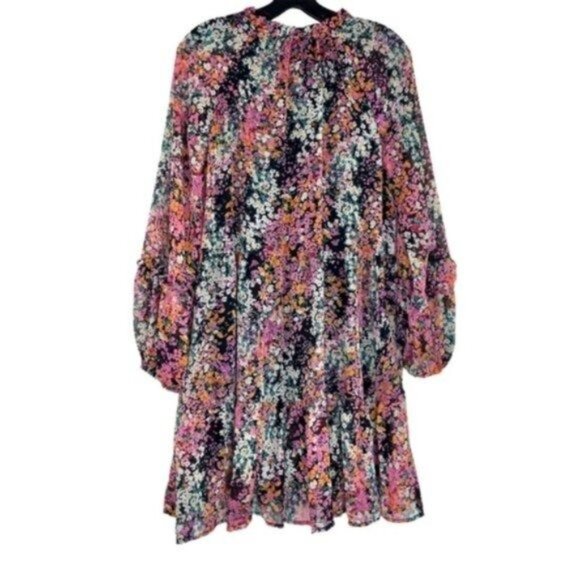 Vince Camuto Floral Dress Sheer Sleeves - Picture 6 of 7